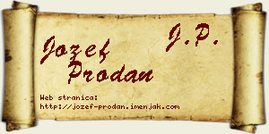 Jožef Prodan vizit kartica
